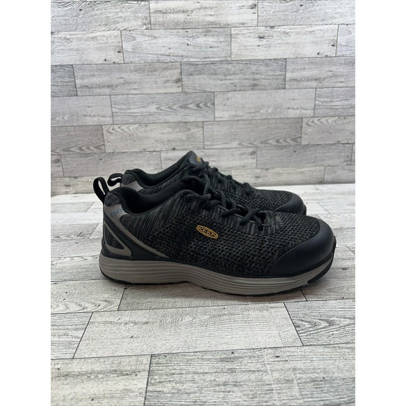Keen Utility Sparta ESD Aluminum Toe Work Shoe Black Gray Women Sz 7W No Insoles - Picture 8 of 11